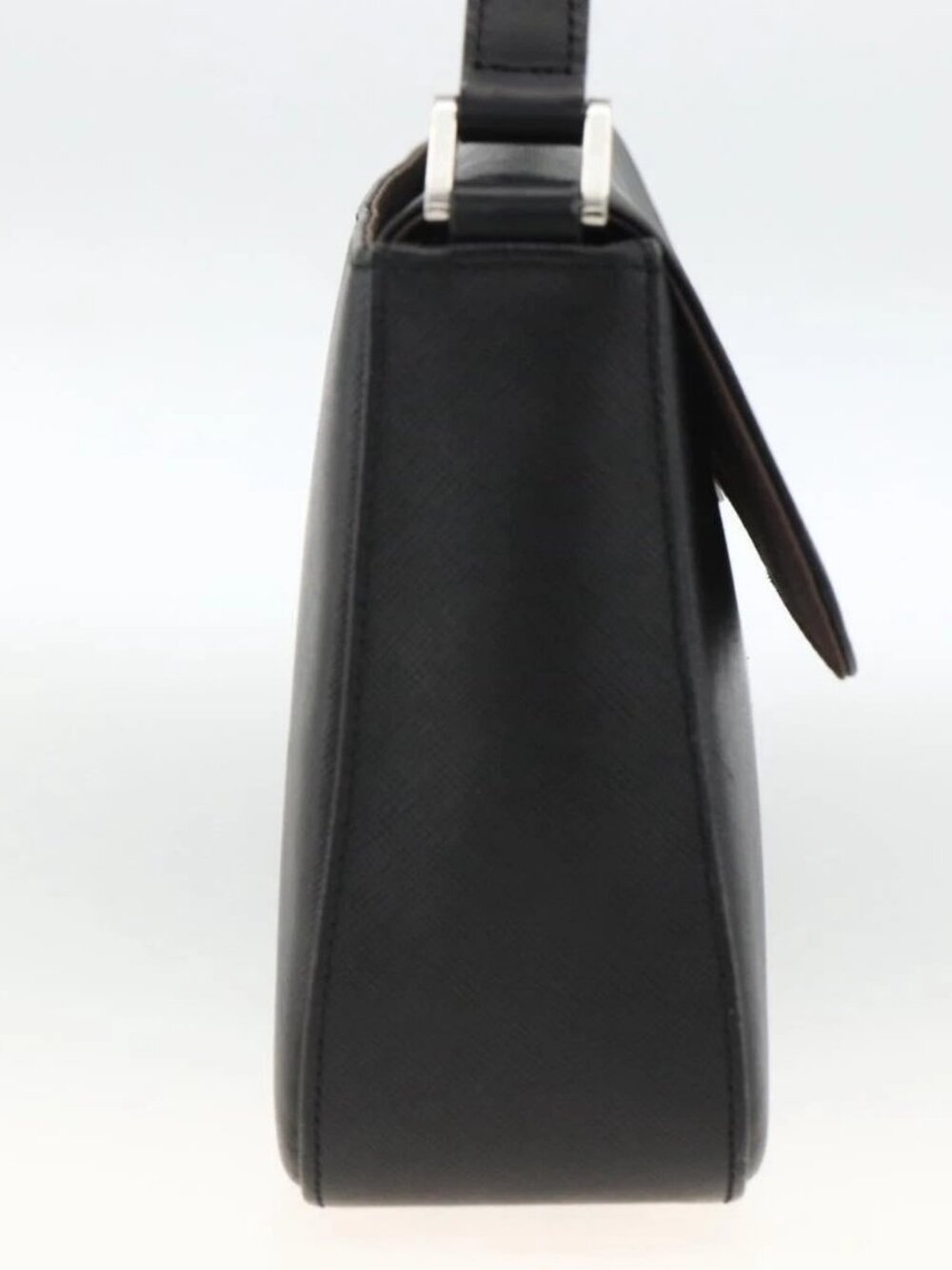 BURBERRY Shoulder Bag Leather Black Silver Auth ep13804 - Picture 5 of 16